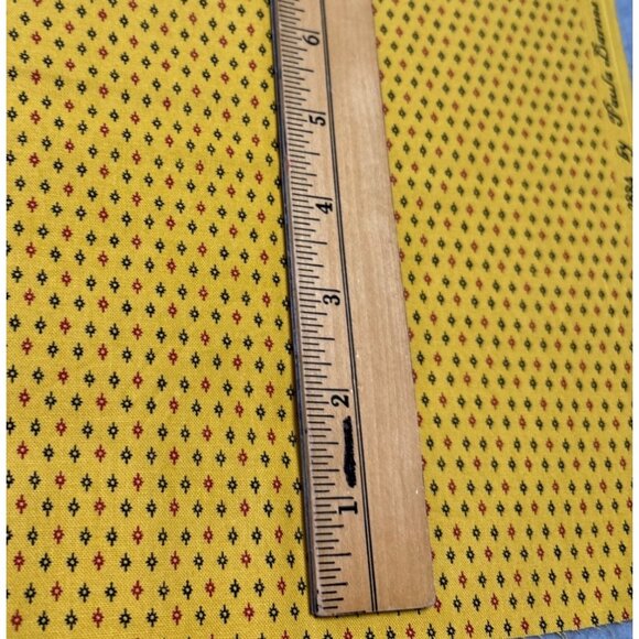 Reflections of an Era Past Yellow Cotton Fabric 10" x 39" by Paula Barnes for Ma - Picture 3 of 5